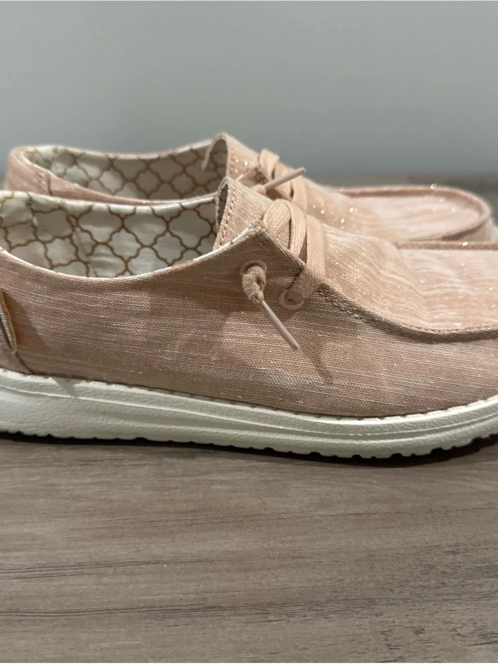 Hey Dude Women's Slip-On Shoes in Blush Pink